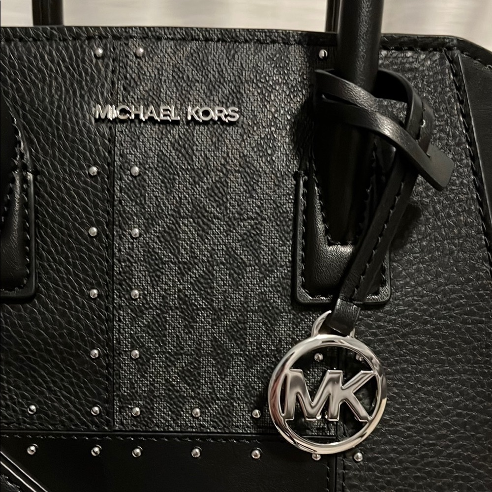 Michael Kors Black Leather Satchel Handbag - Picture 6 of 6